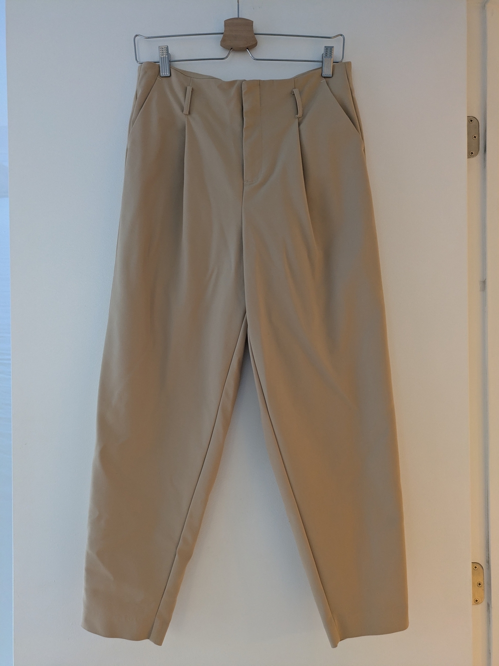 3/$20 Bundle Deal, High-Rise Cropped Trousers, Tan, Size L